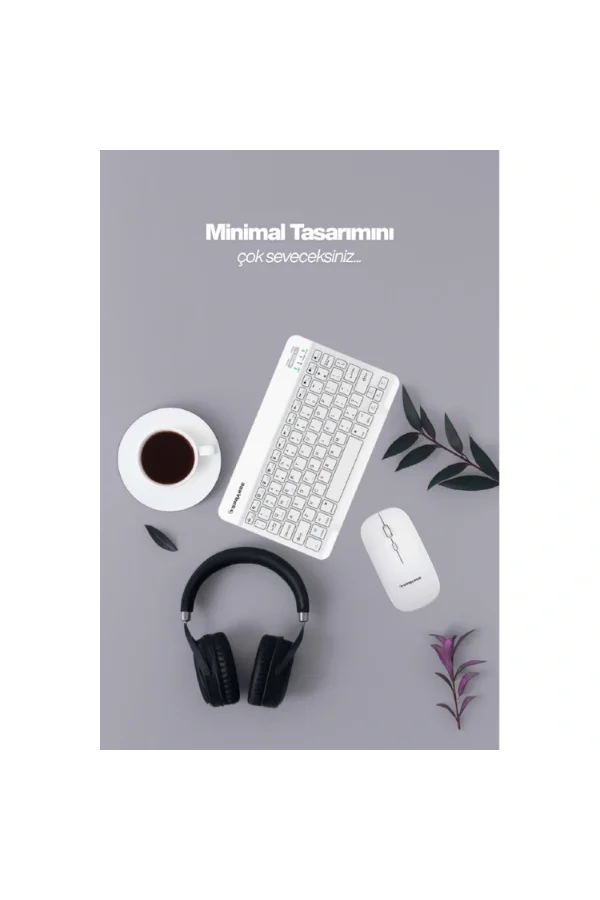 Beyaz Kablosuz Klavye Ve Mouse Seti