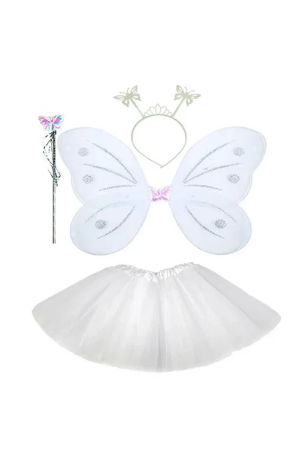 Beyaz Kelebek Kostümü Seti