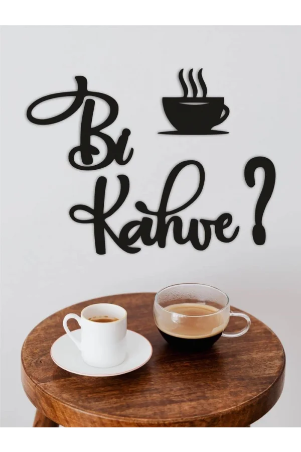 Bi Kahve? – Ahşap Duvar Dekoru