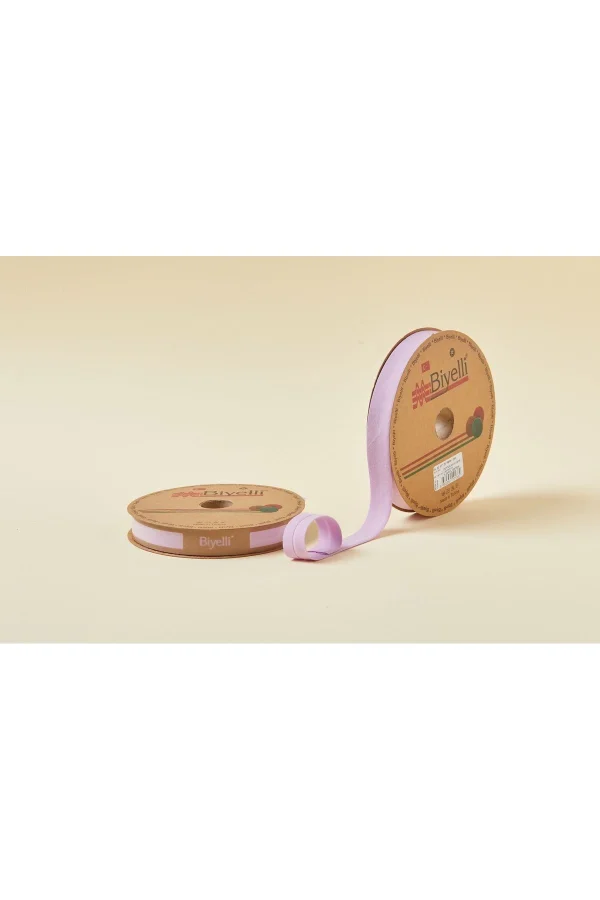 Biye Koton Katlı D42 Lila 2 cm 25 Metre %65 Koton %35 Polyester