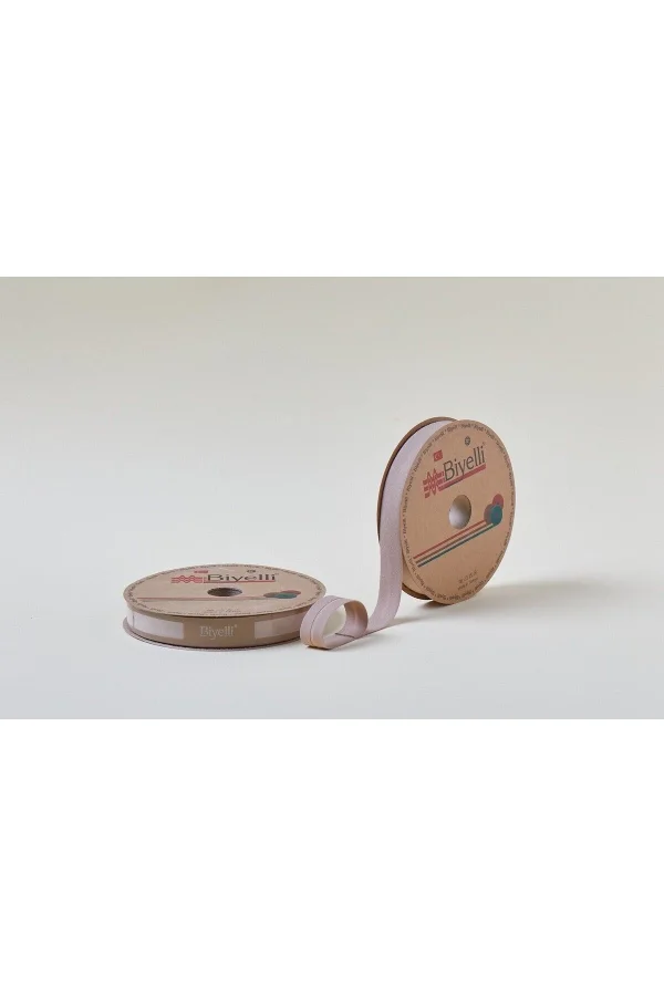 Biye Koton Katlı D57 Açık Kahve 2 cm 25 Metre %65 Koton %35 Polyester