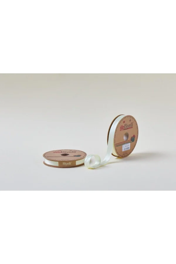 Biye Saten Katlı 005 Açık Sarı 2 cm 25 Metre %100 Polyester