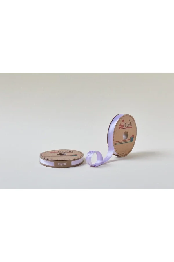 Biye Saten Katlı 009 Lila 2 cm 25 Metre %100 Polyester