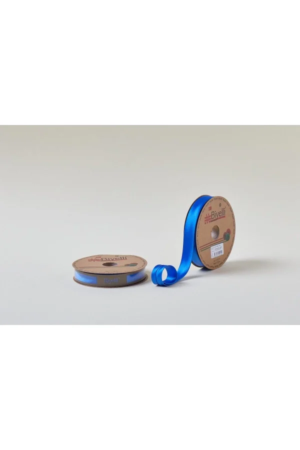 Biye Saten Katlı 020 Saks 2 cm 25 Metre %100 Polyester