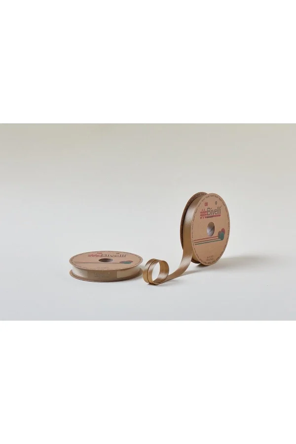 Biye Saten Katlı 033 Hardal 2 cm 25 Metre %100 Polyester