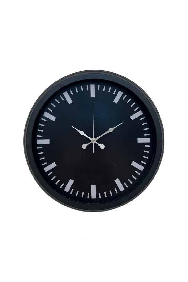 Black Baseline 40 Cm Metal Duvar Saati