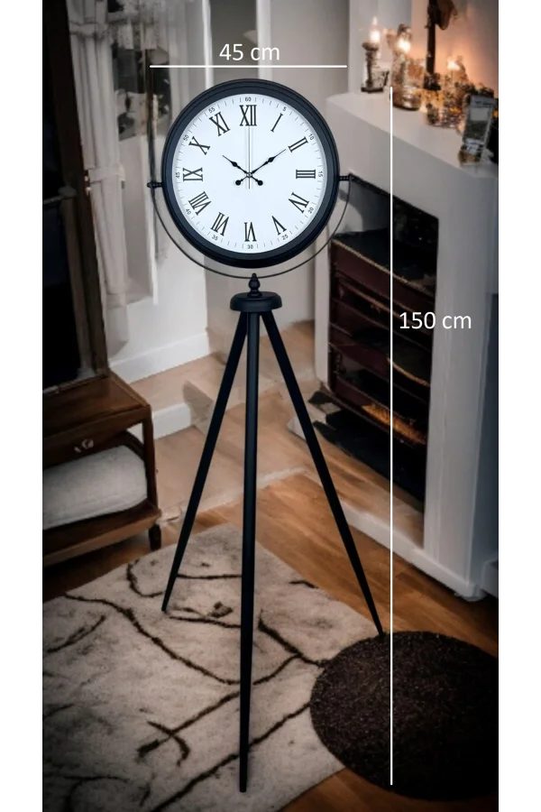 Black Elegance Tripod Ayaklı Saat