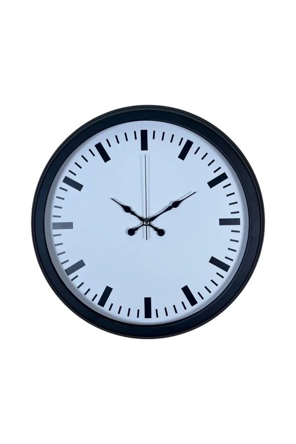 Black & White Baseline 40 Cm Metal Duvar Saati