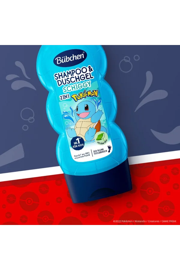 Bübchen Çocuk Şampuan&Duş Jeli 2 in 1 Pokemon Schiggy 230 ml