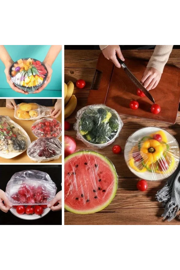 BUFFER® 100 Adet Tazeliği Koruyan Tencere ve Tabak Bonesi  Çok Amaçlı Kullan At Tabak Bonesi