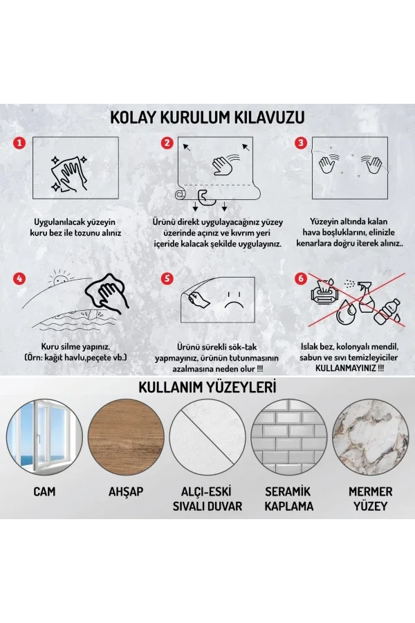 BUFFER® 100x100cm Statik Kağıt Renkli Çarpım Tablosu