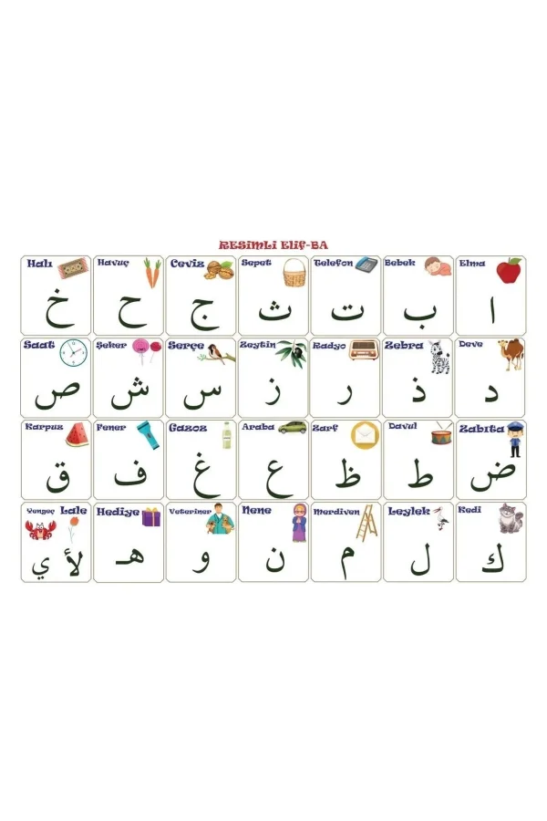 BUFFER® 100x150 cm Statik Kağıt Elif-Ba Öğrenme Tahtası