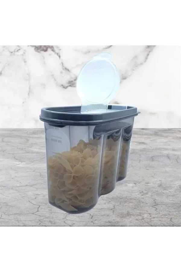 BUFFER® 2 Kapaklı Ölçekli Erzak Saklama Kabı - 1,2 Litre - SA930