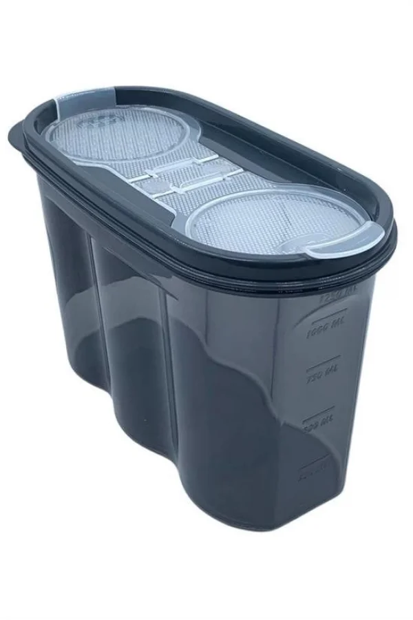 BUFFER® 2 Kapaklı Ölçekli Erzak Saklama Kabı - 1,2 Litre - SA930
