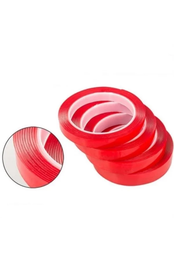 BUFFER® 2 Metre Güçlü Yapışkanlı Çift Taraflı Slikon Pratik Şeffaf Bant