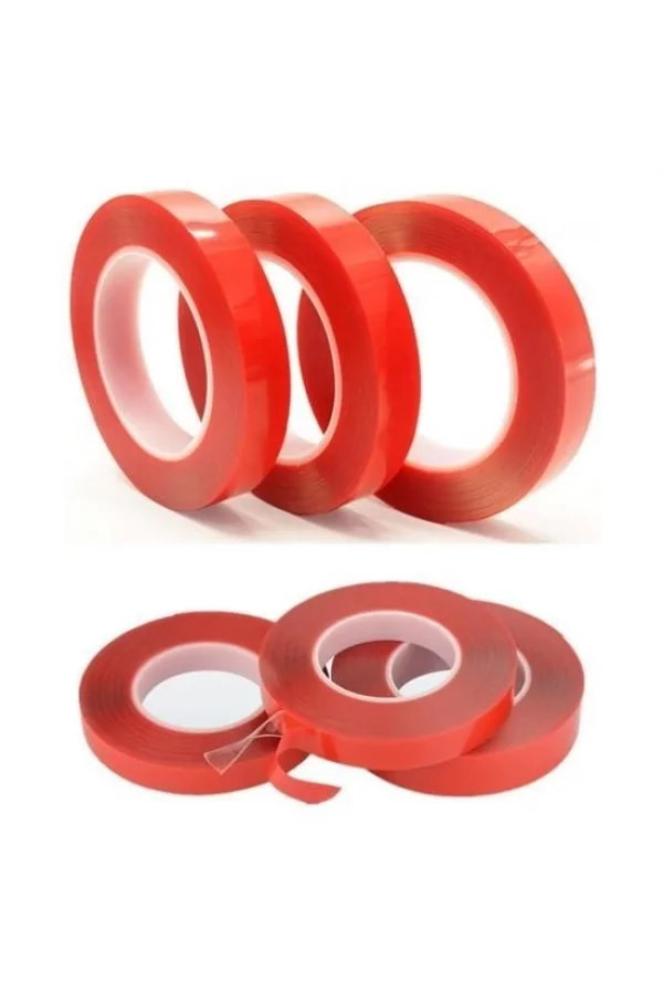 BUFFER® 2 Metre Güçlü Yapışkanlı Çift Taraflı Slikon Pratik Şeffaf Bant