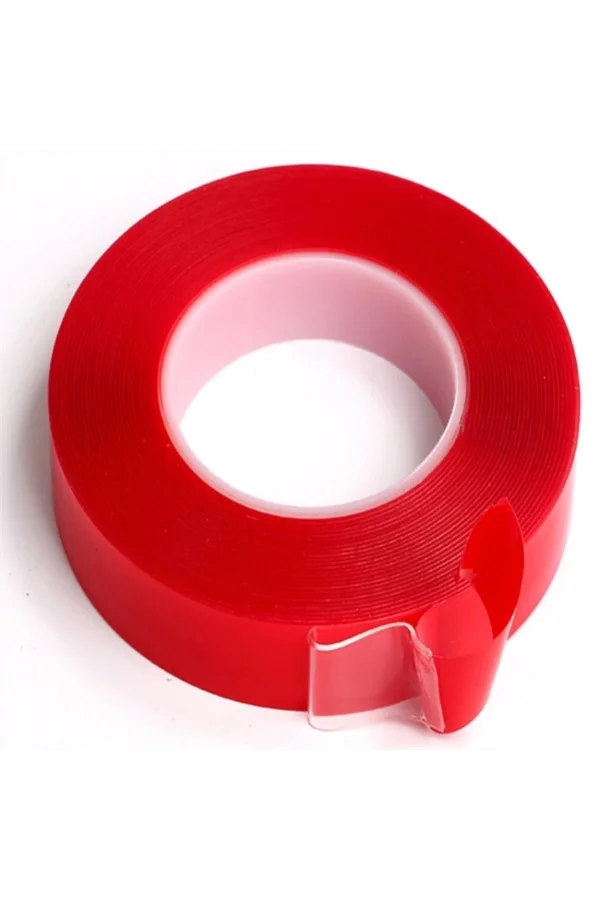 BUFFER® 2 Metre Şeffaf Ekstra Güçlü Banyo Mutfak Posta Ofis Çift Taraflı Akrilik Silikon VHB Bant