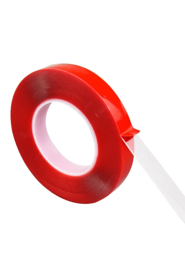 BUFFER® 2 Metre Şeffaf Ekstra Güçlü Banyo Mutfak Posta Ofis Çift Taraflı Akrilik Silikon VHB Bant