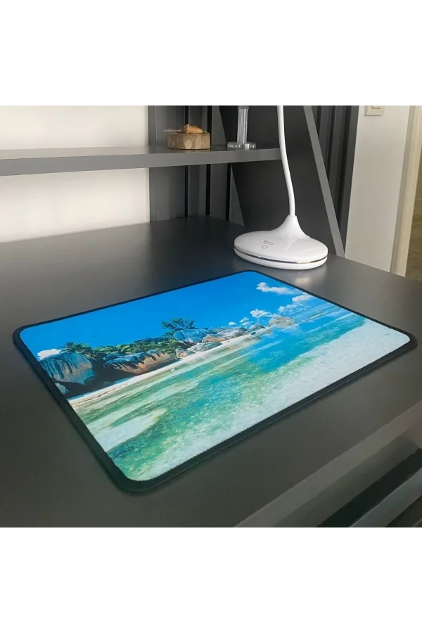 BUFFER® 25x32 cm Küçük Boy Mouse Pad Manzara Ada