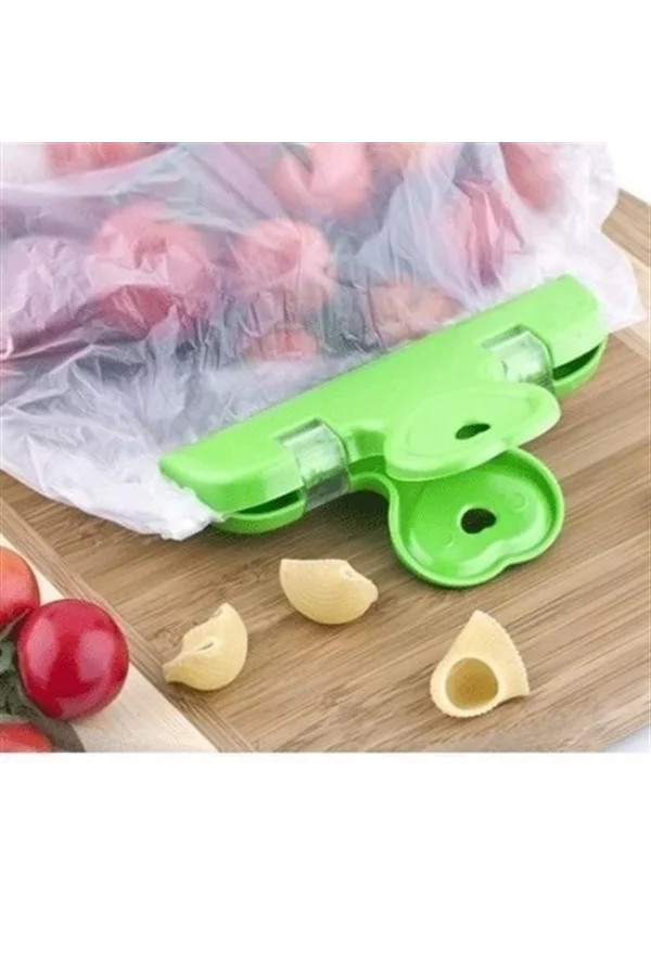 BUFFER® 2li Pratik Torba Paket Ve Poşet Kapatıcı Kilitli Klips Mandal