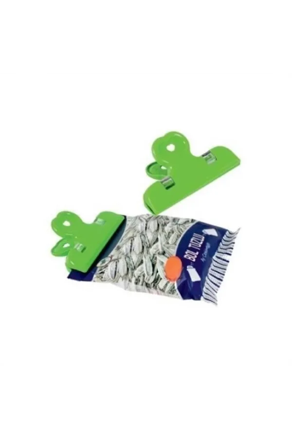 BUFFER® 2li Pratik Torba Paket Ve Poşet Kapatıcı Kilitli Klips Mandal