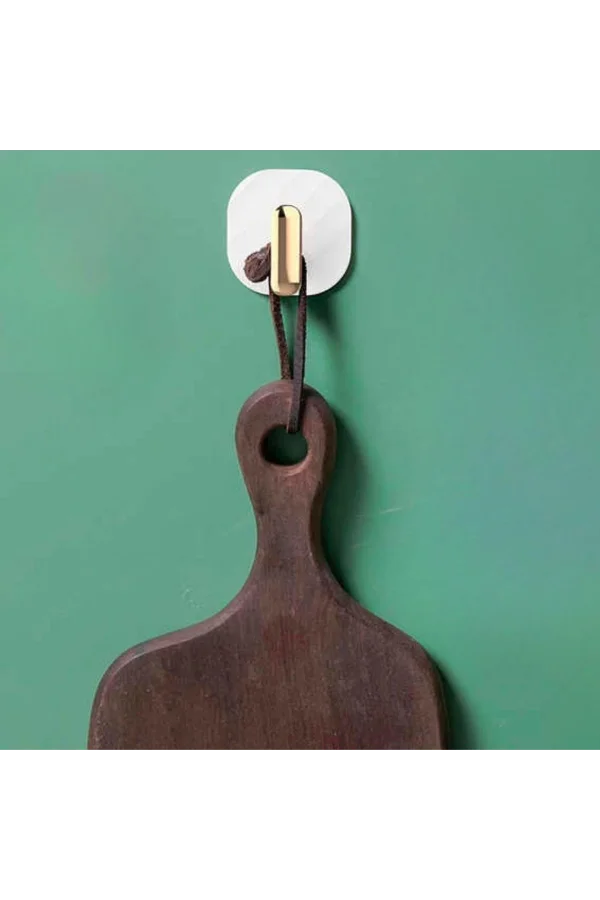 BUFFER® 2li Yapışkanlı Retro Askılık Dolap Kapak Kulpu Beyaz