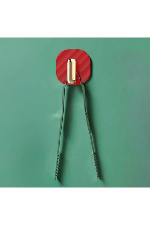 BUFFER® 2li Yapışkanlı Retro Askılık Dolap Kapak Kulpu Kırmızı