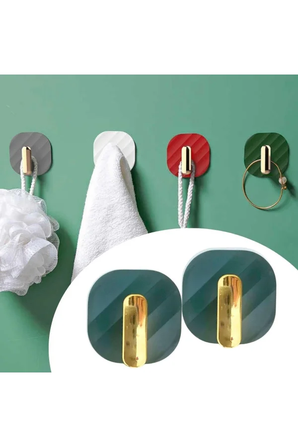 BUFFER® 2li Yapışkanlı Retro Askılık Dolap Kapak Kulpu Yeşil