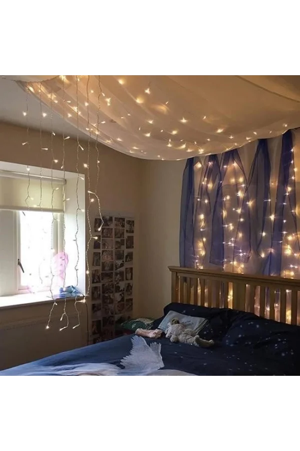 BUFFER® 2x2 Metre 320 Led 8 Fonskiyonlu Dekoratif Led Günışığı Perde