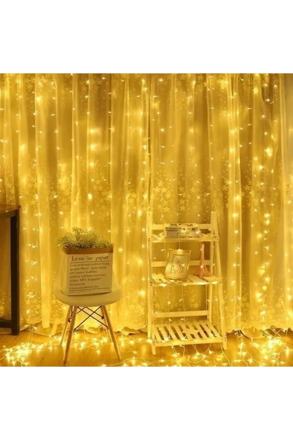 BUFFER® 2x2 Metre 320 Led 8 Fonskiyonlu Dekoratif Led Günışığı Perde