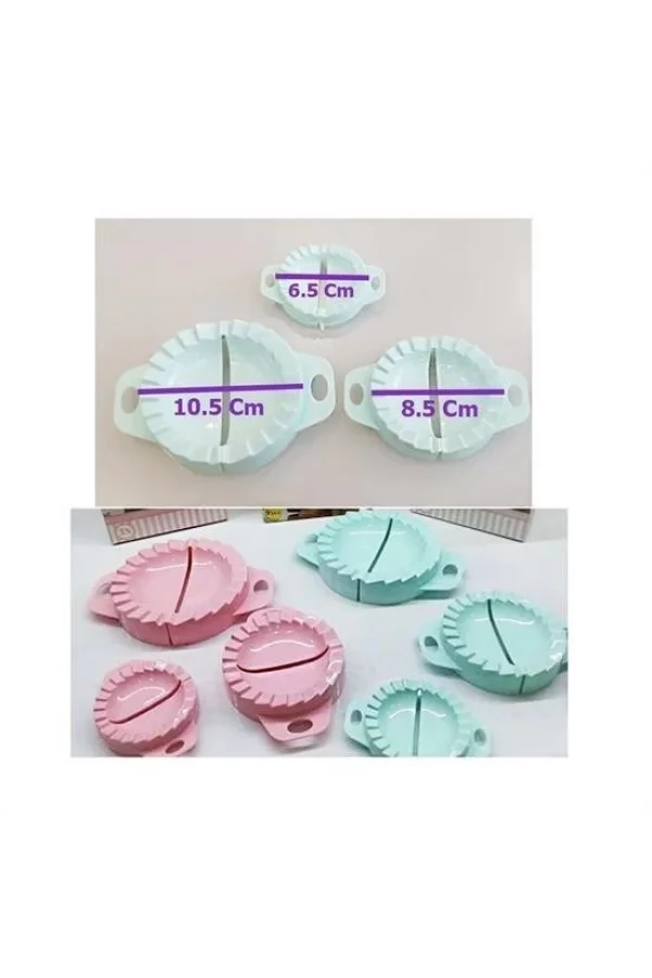BUFFER® 3lü Çiğ börek kurabiye Hamur İşi Ravioli Kesme Kalıbı Aparatı