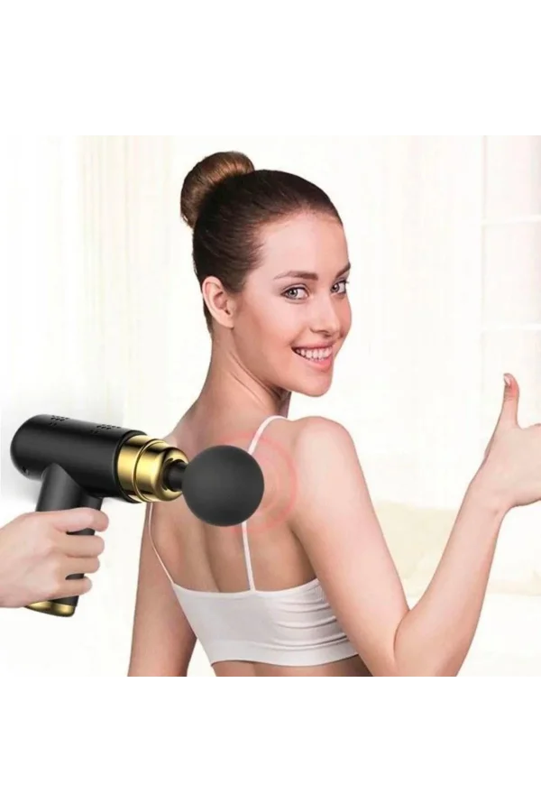 BUFFER® 4 Başlıklı USB Şarj Olabilen Masaj Tabancası