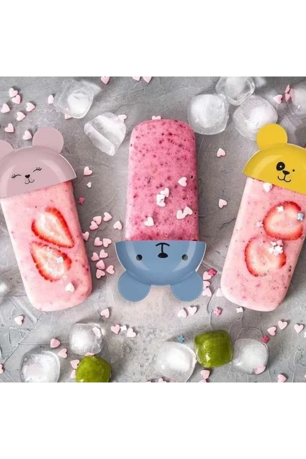 BUFFER® 4lü Kolay Şekillendirici Sevimli Çocuk Meybuz  & Dondurma Kalıbı AP-9179