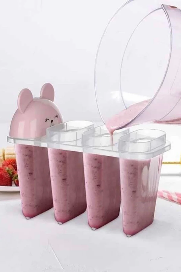 BUFFER® 4lü Kolay Şekillendirici Sevimli Çocuk Meybuz  & Dondurma Kalıbı AP-9179