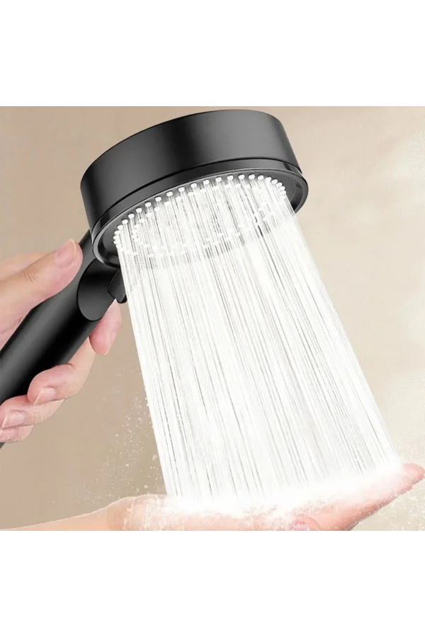 BUFFER® 5 Fonksiyonlu Yüksek Basınçlı Ayarlanabilir Siyah Duş Başlığı
