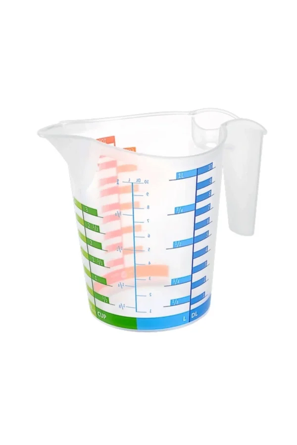 BUFFER® 500 ml Renkli Dereceli Sert Plastik Mutfak Ölçü Kabı