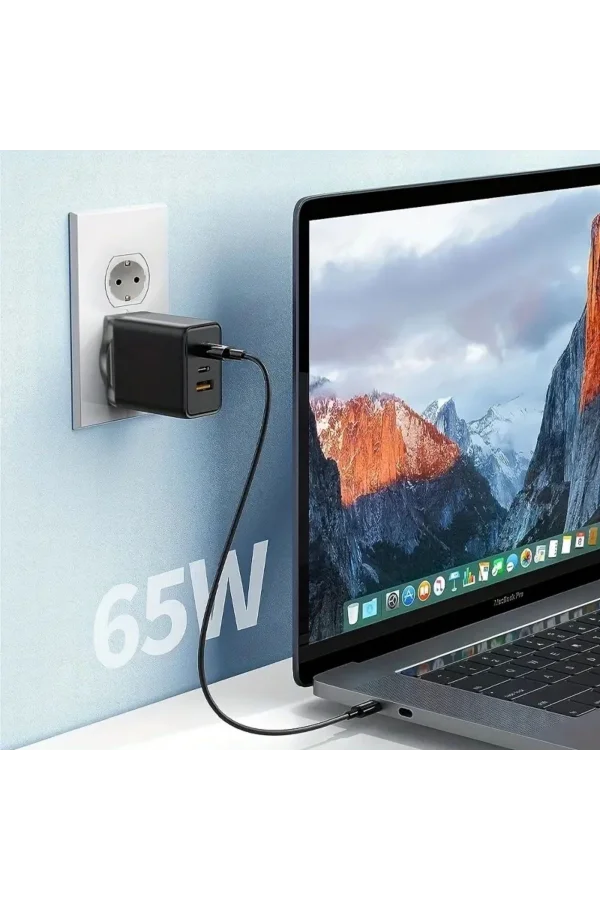 BUFFER® 65W Hızlı Şarj Edebilen TYPE C uçlu Şarj Aleti