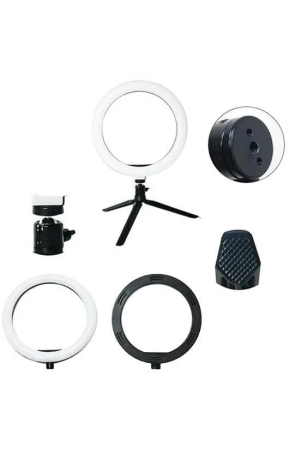 BUFFER® 8inç 20cm Youtube Instagram Tiktok Selfie  Stüdyo Video Fotoğraf Ring Light  Tripod Led Halk