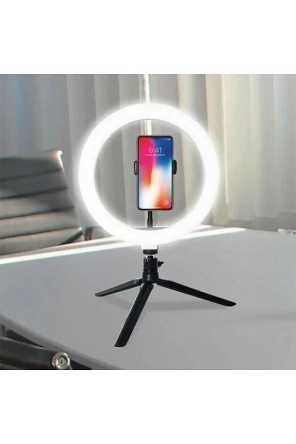 BUFFER® 8inç 20cm Youtube Instagram Tiktok Selfie  Stüdyo Video Fotoğraf Ring Light  Tripod Led Halk