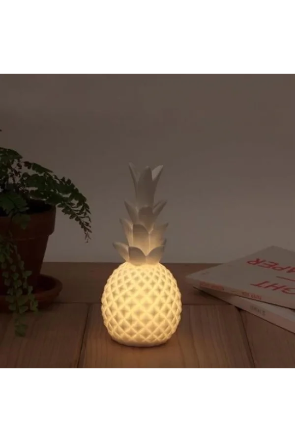 BUFFER® Ananas Şeklinde Desenli Büyük Boy Pilli Masa ve Gece Lambası