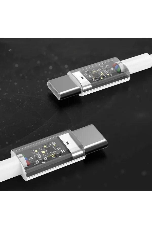 BUFFER® Apple 15/15 Pro Type-C to Type-C Hasır Örgü Hızlı Şarj Kablosu (1m)