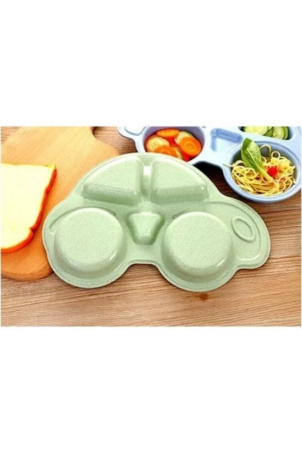 BUFFER® Bebekler İçin Araba Şeklinde Sevimli Mama Tabağı Çocuk Tabldot