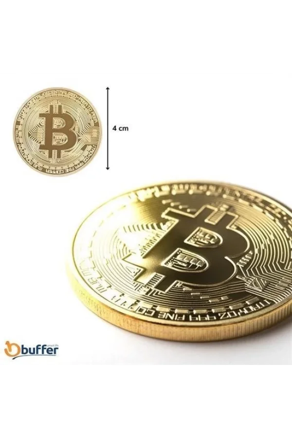 BUFFER® Bitcoin Madeni Hatıra Parası Madeni Bitcoin Hediye Sikke Para
