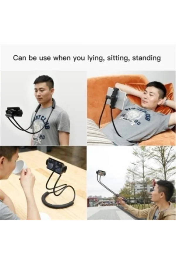 BUFFER® Boyuna Asılan Ergonomik 360 Derece Cep Telefonu Tutucu Stand
