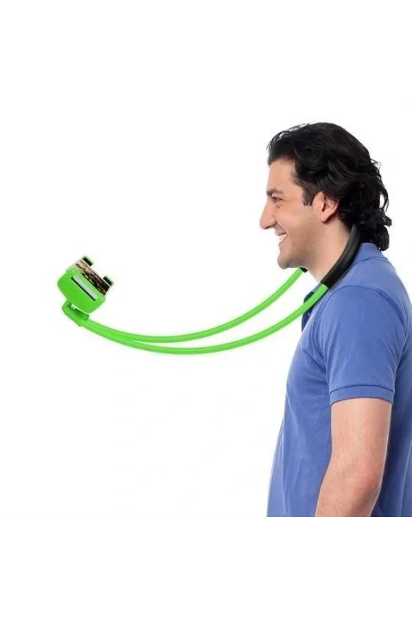 BUFFER® Boyuna Asılan Ergonomik 360 Derece Cep Telefonu Tutucu Stand