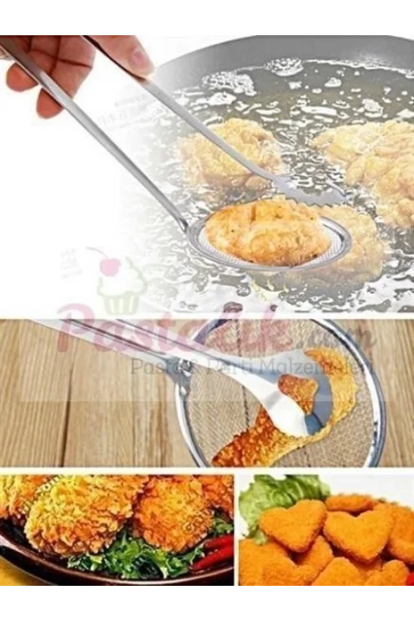 BUFFER® Çok Amaçlı Süzgeçli Paslanmaz Metal Haşlama Ve Kızartma Maşası