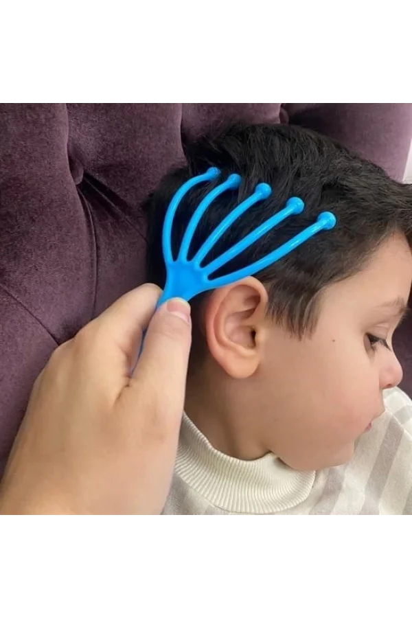 BUFFER® Çok Fonksiyonlu 5 Uçlu Bilyeli Baş Boyun Bacak Kol Masaj Alet Rahatlatıcı Kafa Masaj Aparatı
