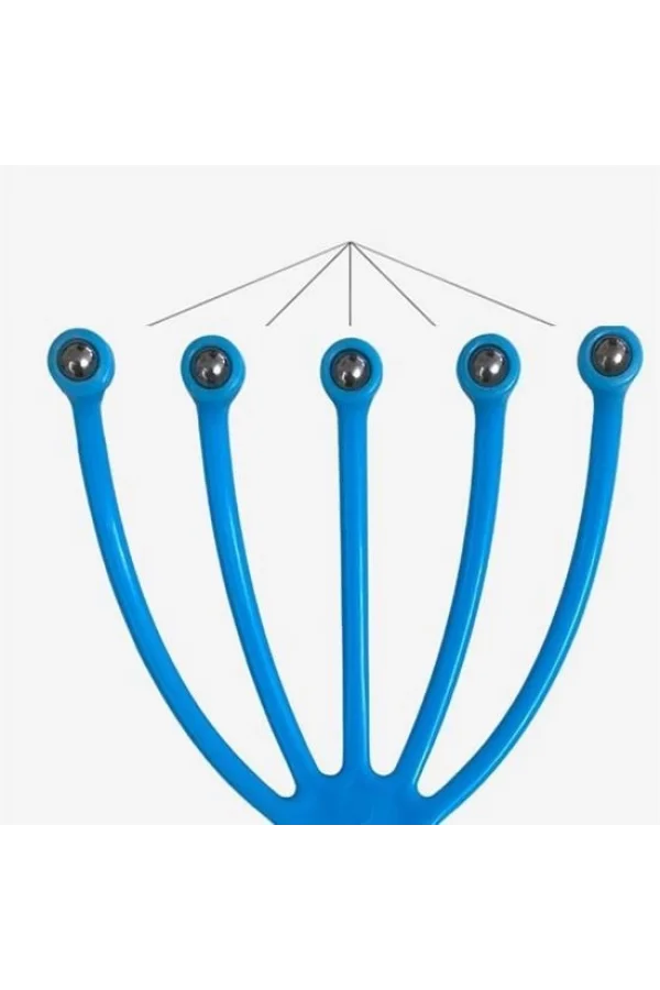 BUFFER® Çok Fonksiyonlu 5 Uçlu Bilyeli Baş Boyun Bacak Kol Masaj Alet Rahatlatıcı Kafa Masaj Aparatı