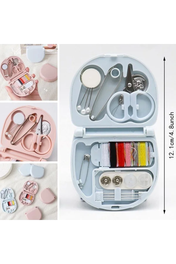 BUFFER® Çok Fonksiyonlu Mini Çanta Boy Seyahat Tipi Dikiş Seti