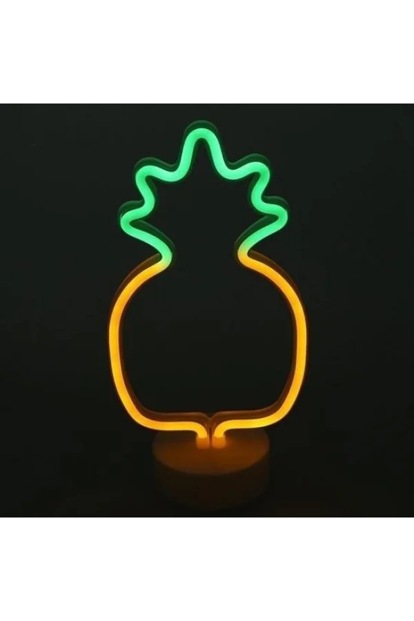 BUFFER® Dekoratif Ananaslı Neon Led Masa Ve Gece Lambası Hediyelik Lamba
